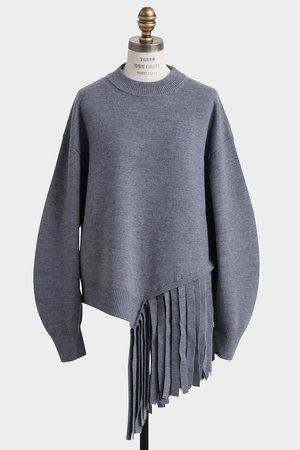 ヒューエルミュージアム/hueLe Museumの【hLM】フリンジニット(110300/110301)