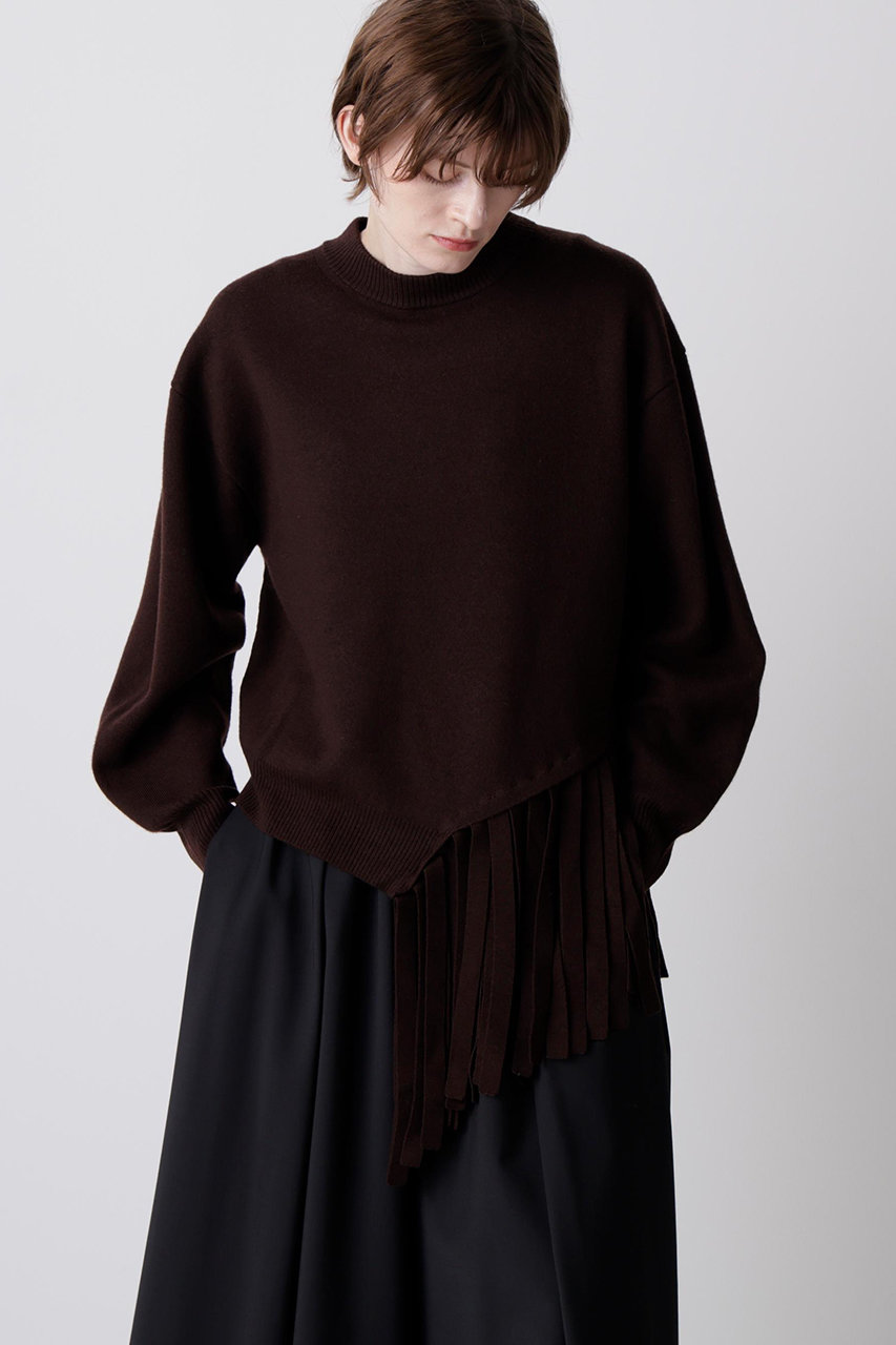 ヒューエルミュージアム/hueLe Museumの【hLM】フリンジニット(ブラウン/7505270035)