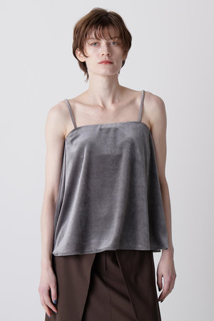 ヒューエルミュージアム/hueLe Museumの【hLM】カップ付きベロアキャミソール(110100/110101)