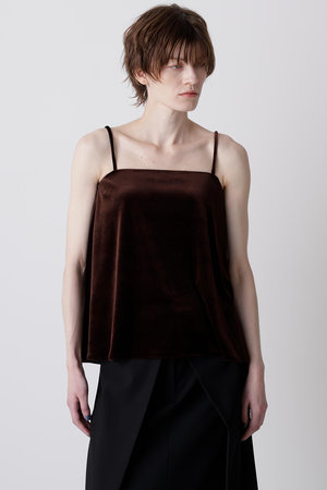 ヒューエルミュージアム/hueLe Museumの【hLM】カップ付きベロアキャミソール(110100/110101)