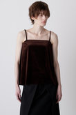 【hLM】カップ付きベロアキャミソール