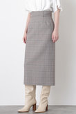 【STUMBLY】Yarn Dyed I-Line Skirt