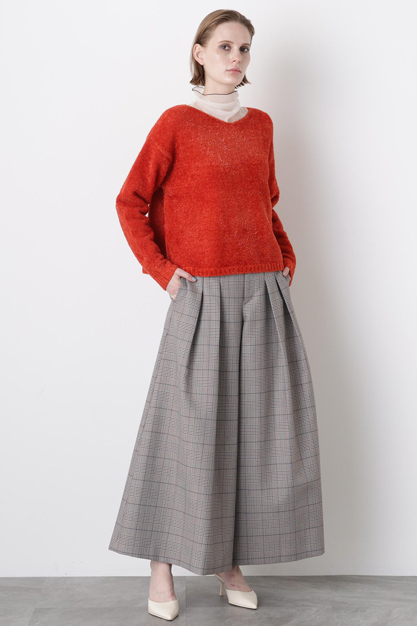 ヒューエルミュージアム/hueLe Museumの【STUMBLY】Yarn Dyed Highwaist Pants(グレー/5355230001)