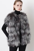 【STUMBLY】Gradation Dyed Fur Touch Gilet