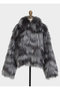 【STUMBLY】Gradation Dyed Fur Touch Jacket ヒューエルミュージアム/hueLe Museum グレー