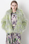 【STUMBLY】Gradation Dyed Fur Touch Jacket ヒューエルミュージアム/hueLe Museum ライトグリーン