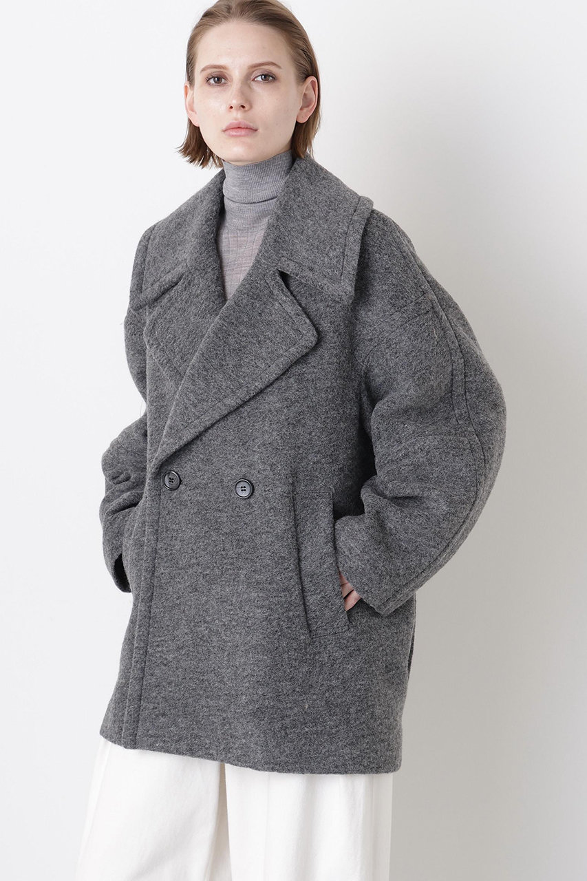 hueLe Museum 【STUMBLY】New Big Silhouette Pea JK (グレー, 38) ヒューエルミュージアム ELLE SHOP