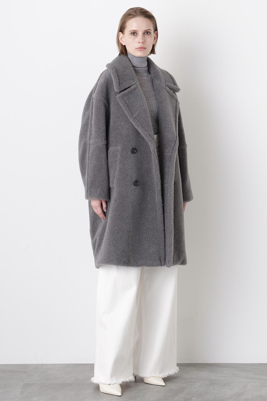 hueLe Museum 【STUMBLY】New Silhouette Pea Coat (グレー, 38) ヒューエルミュージアム ELLE SHOP