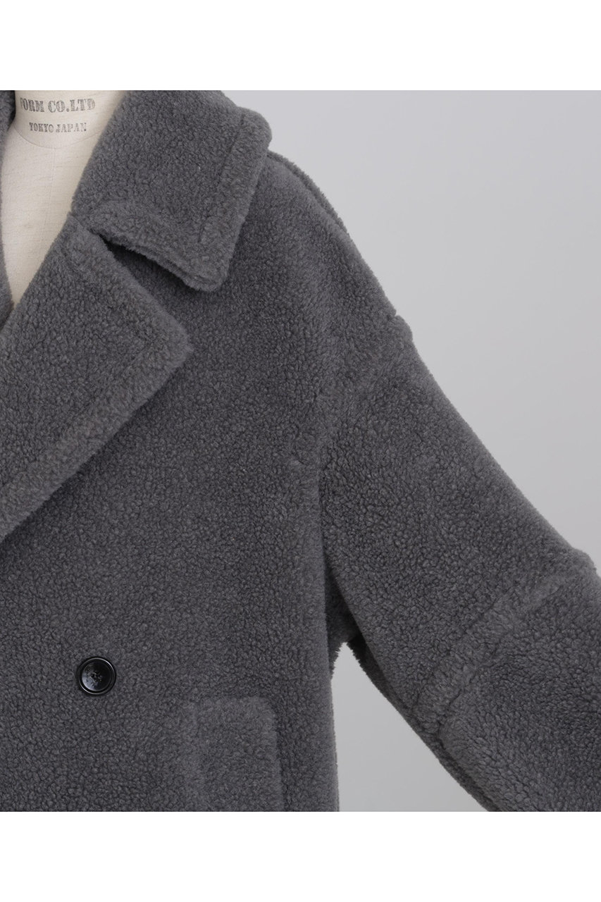 新品タグ付　ヒューエルミュージアム　スタンブリー　コート　定価¥99000 15 定番を今の気分で。「STUMBLY」のボアピーコート by hueLe Museum