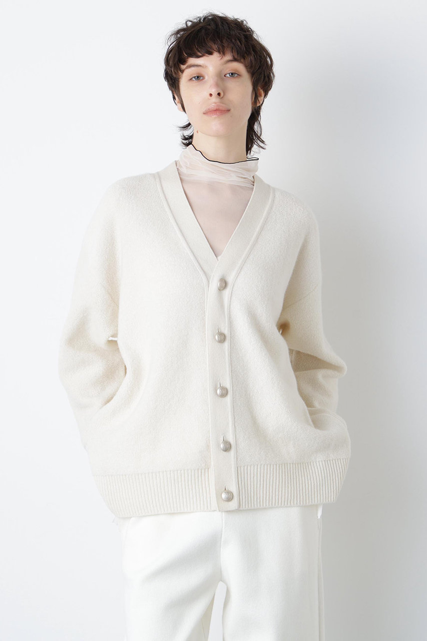 ヒューエルミュージアム/hueLe Museumの【STUMBLY】Pile Knit Cardigan(ホワイト/5355270001)