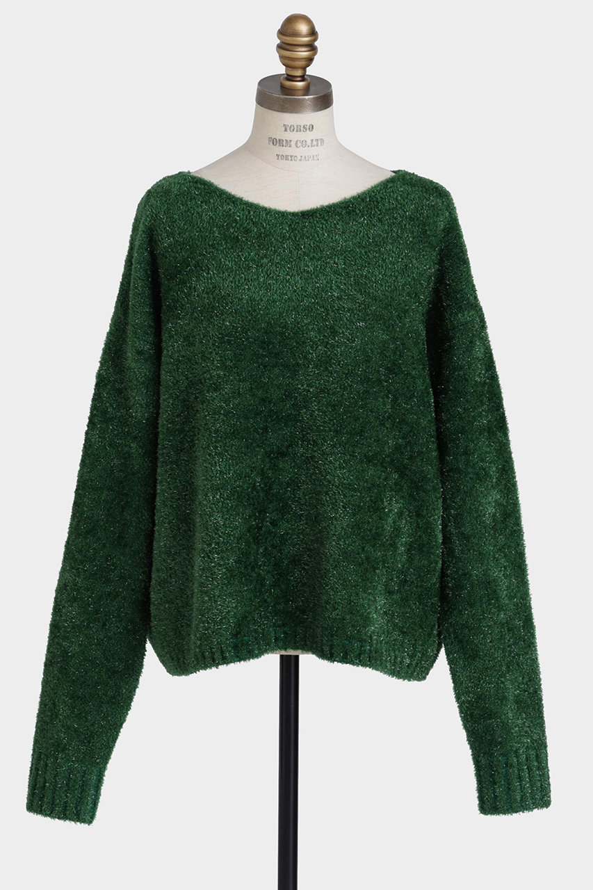 ヒューエルミュージアム/hueLe Museumの【STUMBLY】Glitter Yarn Pullover(グリーン/5355270024)