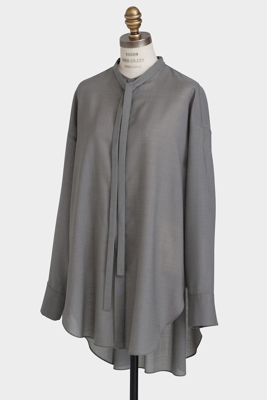 ヒューエルミュージアム/hueLe Museumの【hLM】ニューボウタイブラウス(グレー/7505210029)