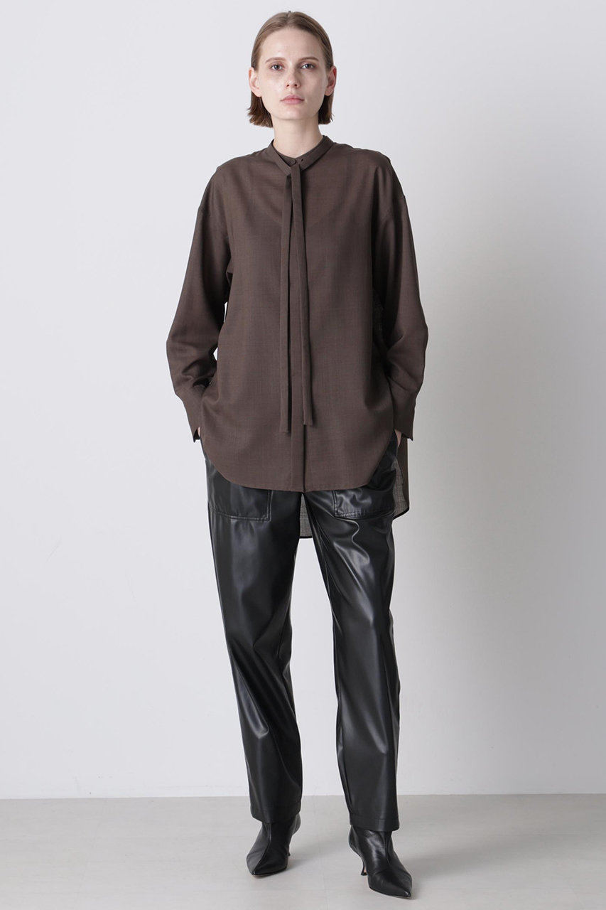 ヒューエルミュージアム/hueLe Museumの【hLM】レザーライクパンツ(ブラック/7505230025)