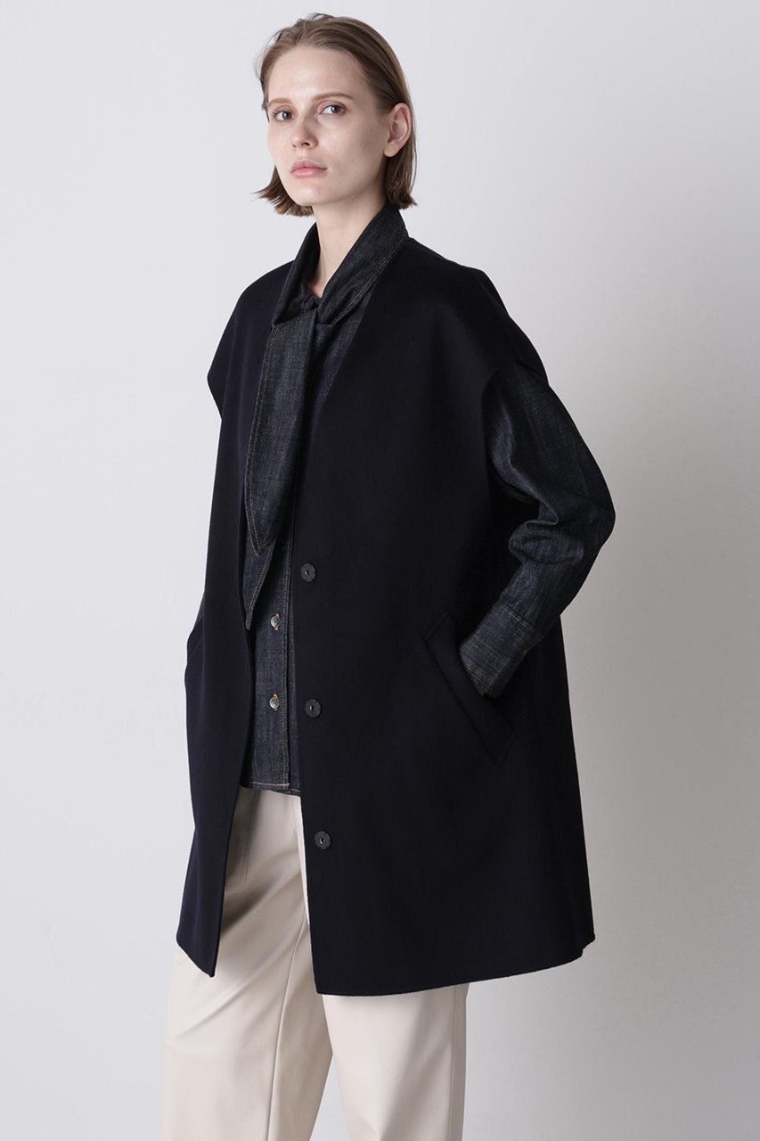 ヒューエルミュージアム/hueLe Museumの【hLM】ウールリバージレ(ネイビー/7505250024)