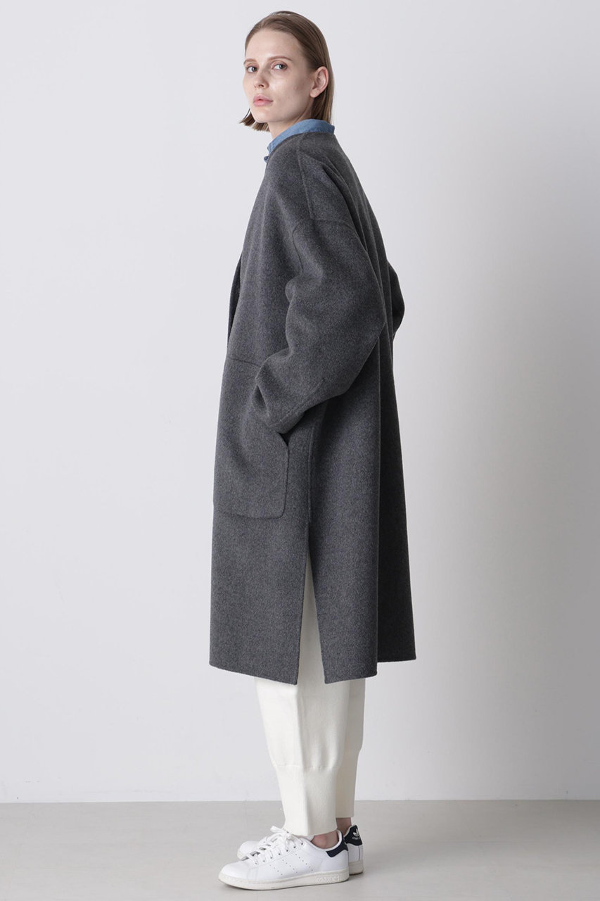 【1115】ELLIE ウールリバーコート hueLe Museum(ヒューエルミュージアム)｜【hLM】ウールリバーコート