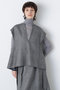 【STUMBLY】Back Peplum Gilet BL ヒューエルミュージアム/hueLe Museum グレー
