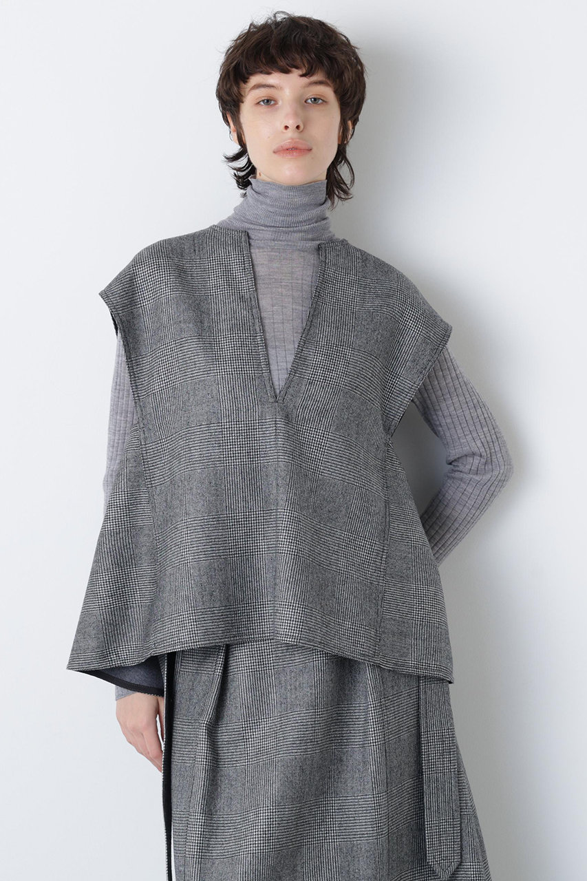 【STUMBLY】Back Peplum Gilet BL