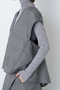【STUMBLY】Back Peplum Gilet BL ヒューエルミュージアム/hueLe Museum