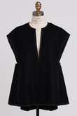【STUMBLY】Back Peplum Gilet BL