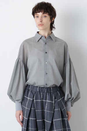 ヒューエルミュージアム/hueLe Museumの【予約販売】【STUMBLY】Sheer Volume Sleeve Shirt(110400/110403)