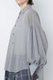 【STUMBLY】Sheer Volume Sleeve Shirt ヒューエルミュージアム/hueLe Museum