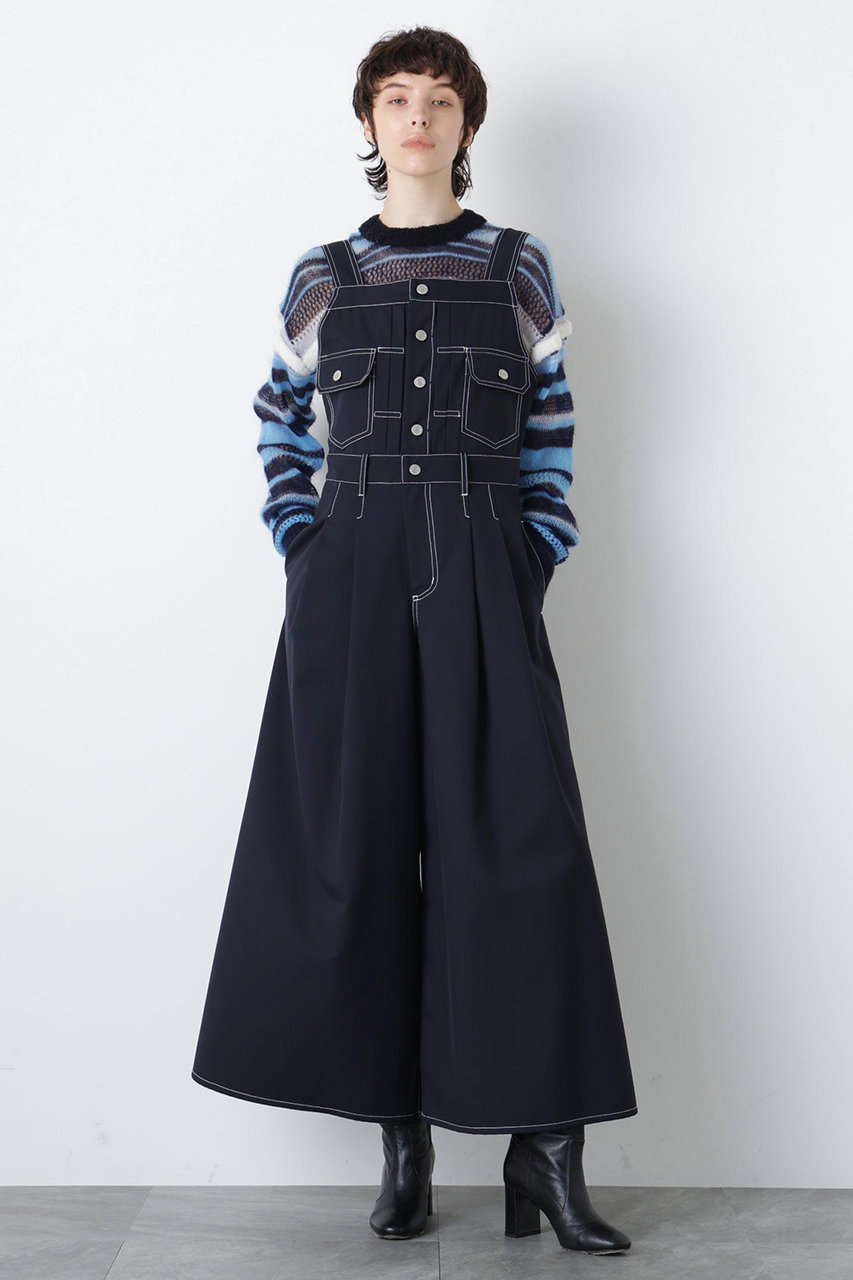 hueLe Museum 【STUMBLY】Super Wide Combinaison (ネイビー, 36) ヒューエルミュージアム ELLE SHOP hueLe Museum 【STUMBLY】Super Wide Combinaison (ネイビー, 36) ヒューエルミュージアム ELLE SHOP