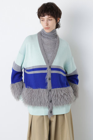 ヒューエルミュージアム/hueLe Museumの【予約販売】【STUMBLY】Fluffy Yarn Combi Cardigan(110300/110301)