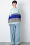 【STUMBLY】Fluffy Yarn Combi Pullover ヒューエルミュージアム/hueLe Museum