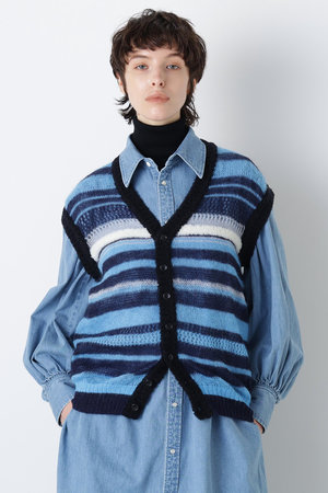 ヒューエルミュージアム/hueLe Museumの【予約販売】【STUMBLY】Sheer Mohair Gilet(110300/110301)