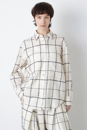 ヒューエルミュージアム/hueLe Museumの【予約販売】【hLM】ウールチェックブラウス(110400/110403)