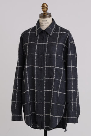 ヒューエルミュージアム/hueLe Museumの【予約販売】【hLM】ウールチェックブラウス(110400/110403)