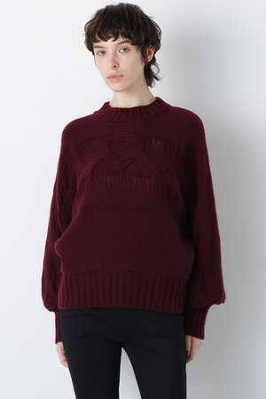 ヒューエルミュージアム/hueLe Museumの【hLM】ウールカシミヤケーブルニット(110300/110301)