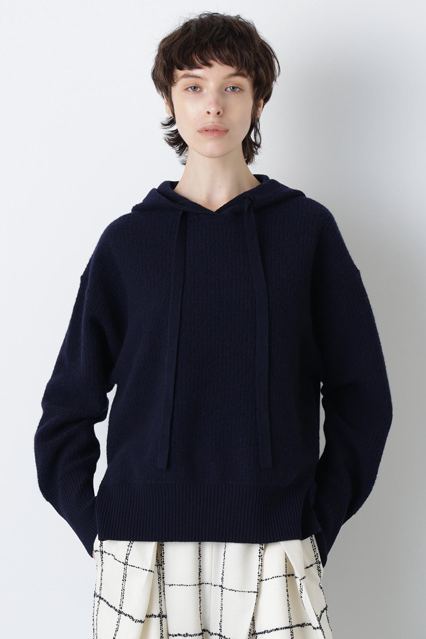 ヒューエルミュージアム/hueLe Museumの【hLM】パイルニットフーディー(ネイビー/7505270114)