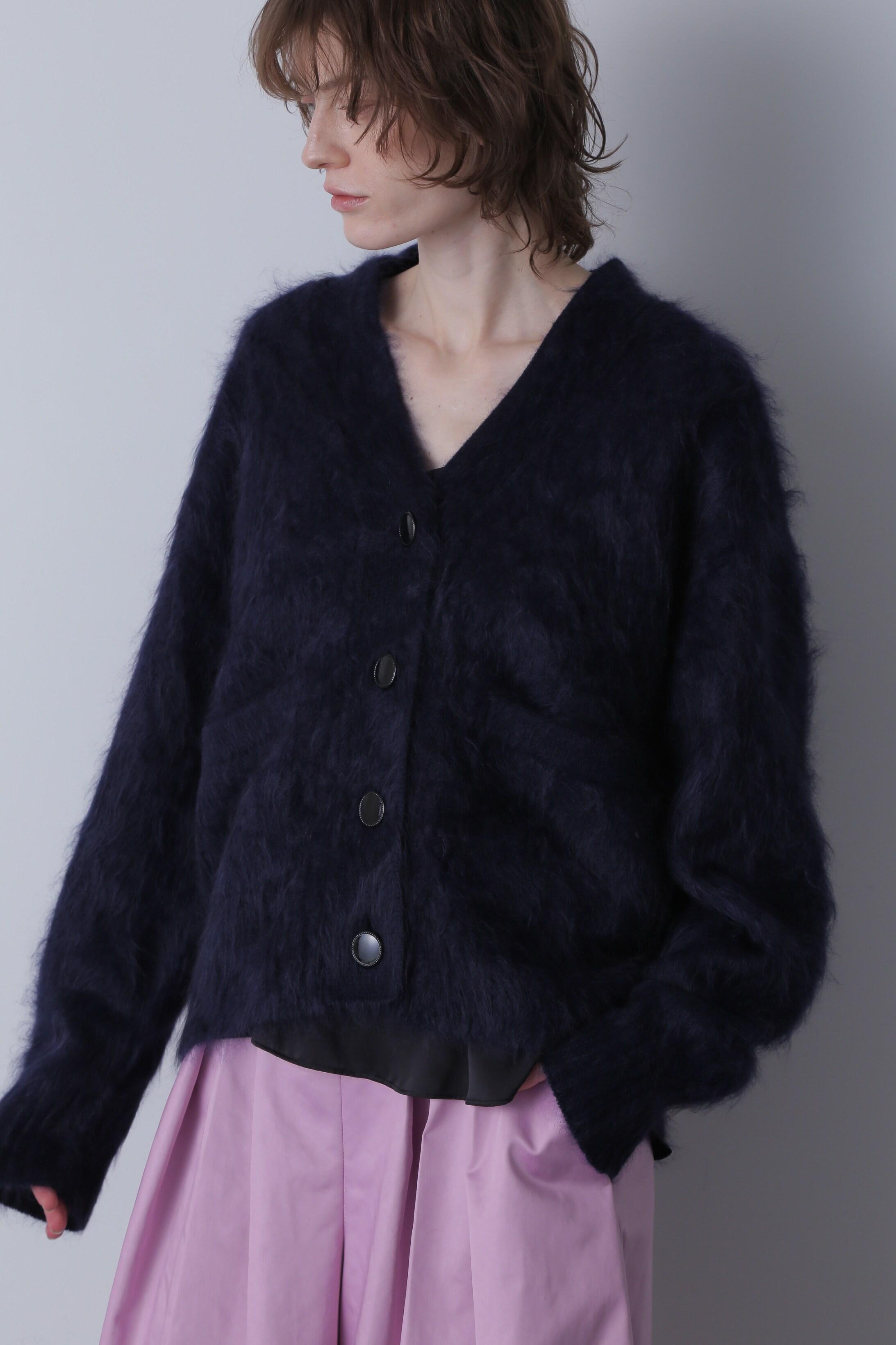 ヒューエルミュージアム/hueLe Museumの【hLM】ファータッチカシミヤカーディガン(ネイビー/7504270100)