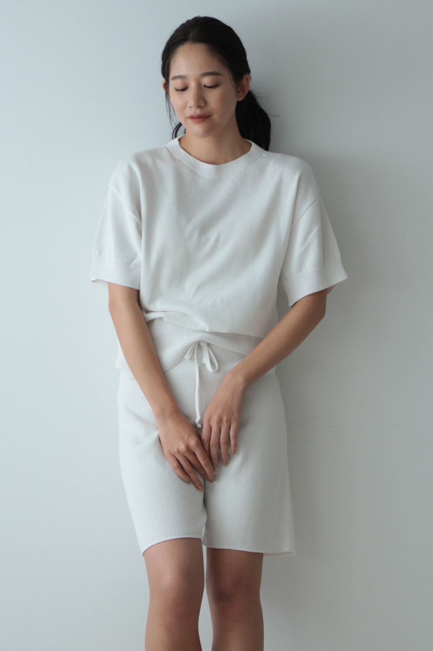 NETENE.(ネテネ)｜リブニットショートパンツ/ナチュラル の通販