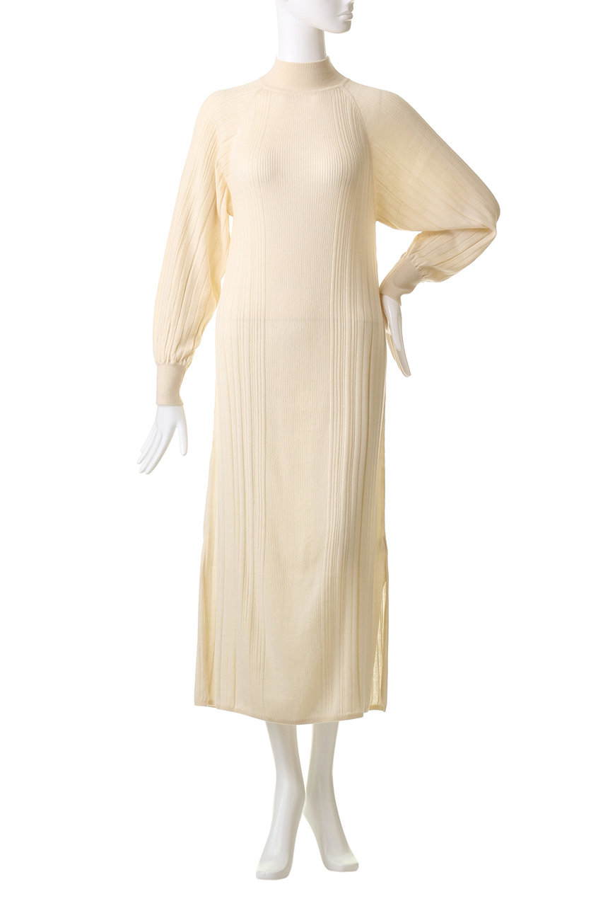 NETENE.(ネテネ)｜FIKAランダムリブニットワンピース/ナチュラル の