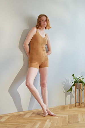 ネテネ/NETENE.のFIKAランダムリブニット タンクトップ(110100/110101)