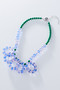 Emma glass beads frill ネックレス アデルビジュー ポップ/ADER.bijoux POP ブルー×グリーン