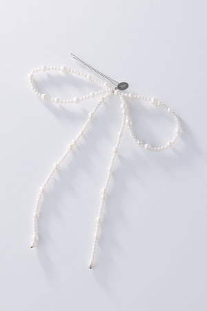 ポップ アデルビジュー/POP ADER.bijouxのJuliette pearl ribbon ヘアピン(big)(140300/140303)