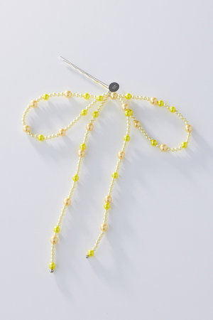 ポップ アデルビジュー/POP ADER.bijouxのJuliette pearl ribbon ヘアピン(big)(140300/140303)