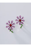 Marie Jewel flower イヤリング