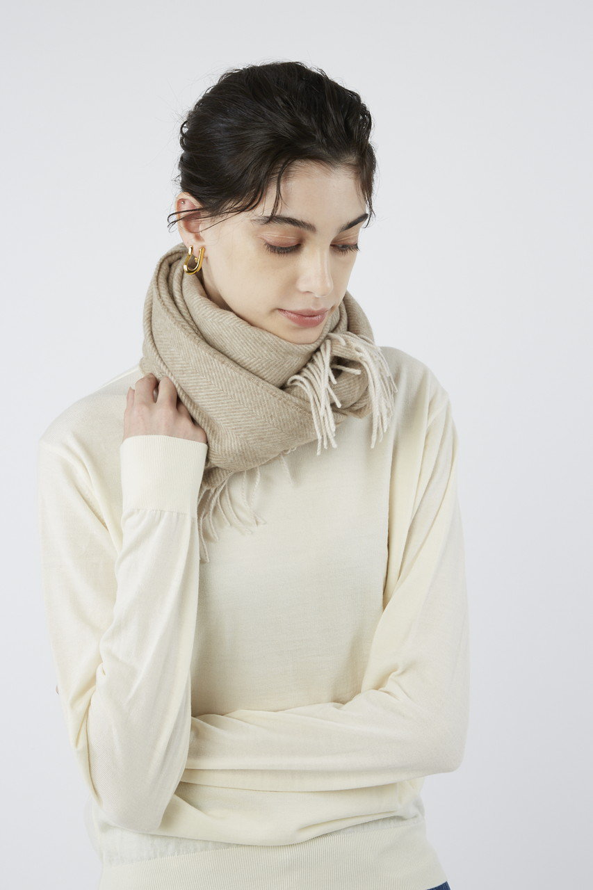 MOON(ムーン)｜undyed collection ストール/ベージュ の通販｜ELLESHOP