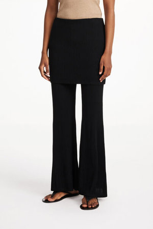 BOLONE ミニスカートコンビリブフレアパンツ