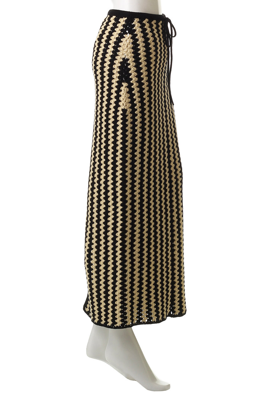 新品☆BY MALENE BIRGER 紺色 ロングスカート BY MALENE BIRGER ISOLDAS サテンフレアスカート