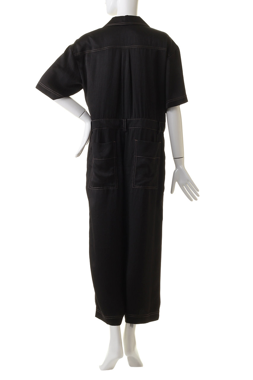 Uhr(ウーア)｜サテン ジャンプスーツ/ブラック の通販｜ELLESHOP  