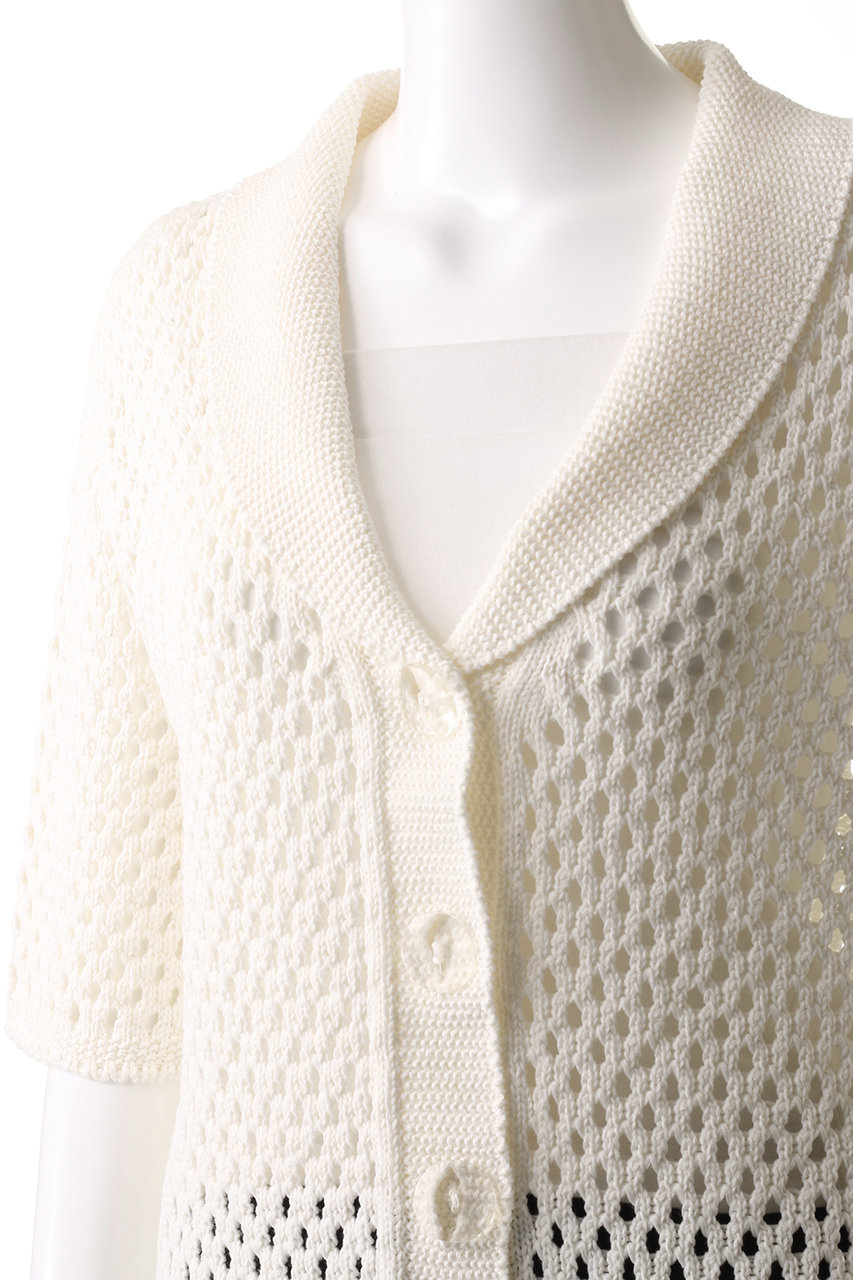 uhr ウーア　メッシュトップス 中古・古着通販】Uhr (ウーア) Lace Foodie Tops / レースフーディー