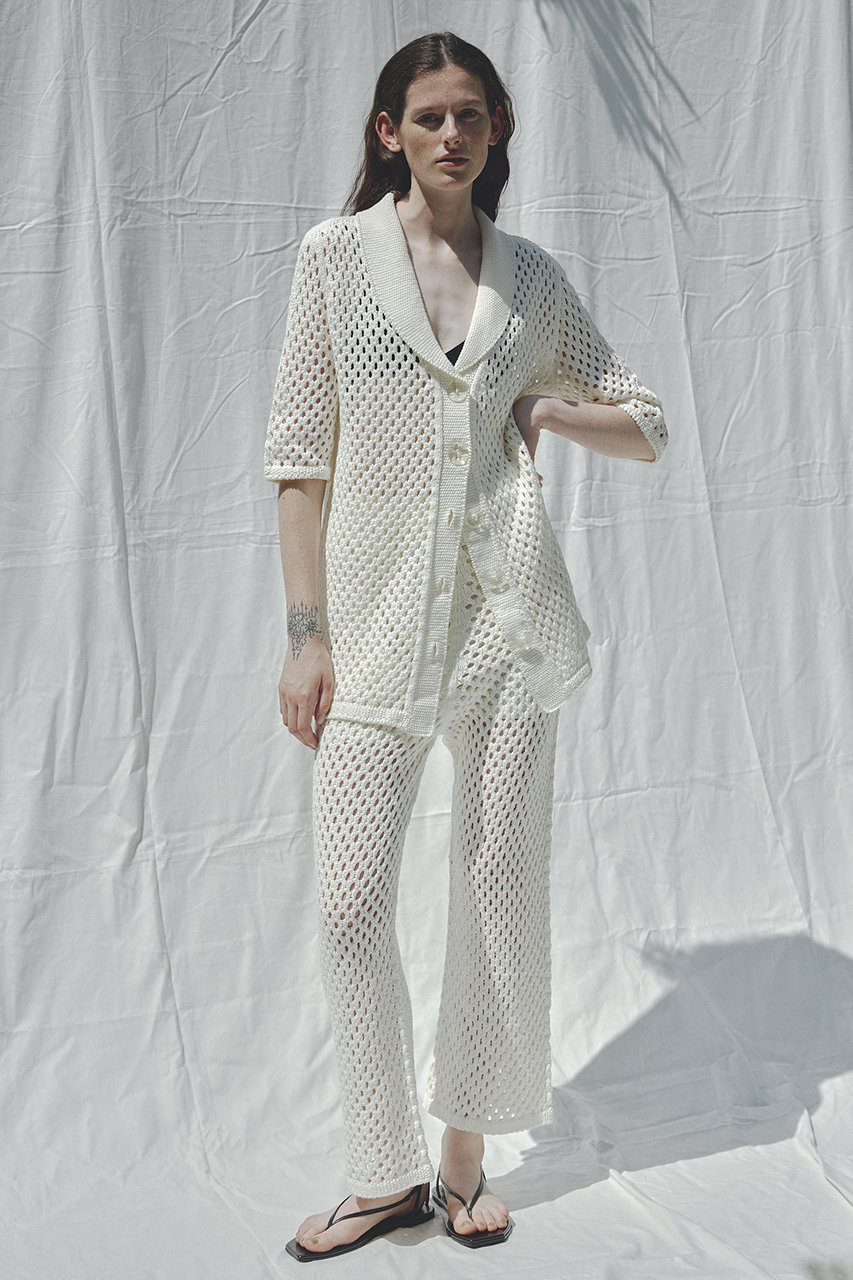 Uhr(ウーア)｜メッシュニット ジャケット/ホワイト の通販