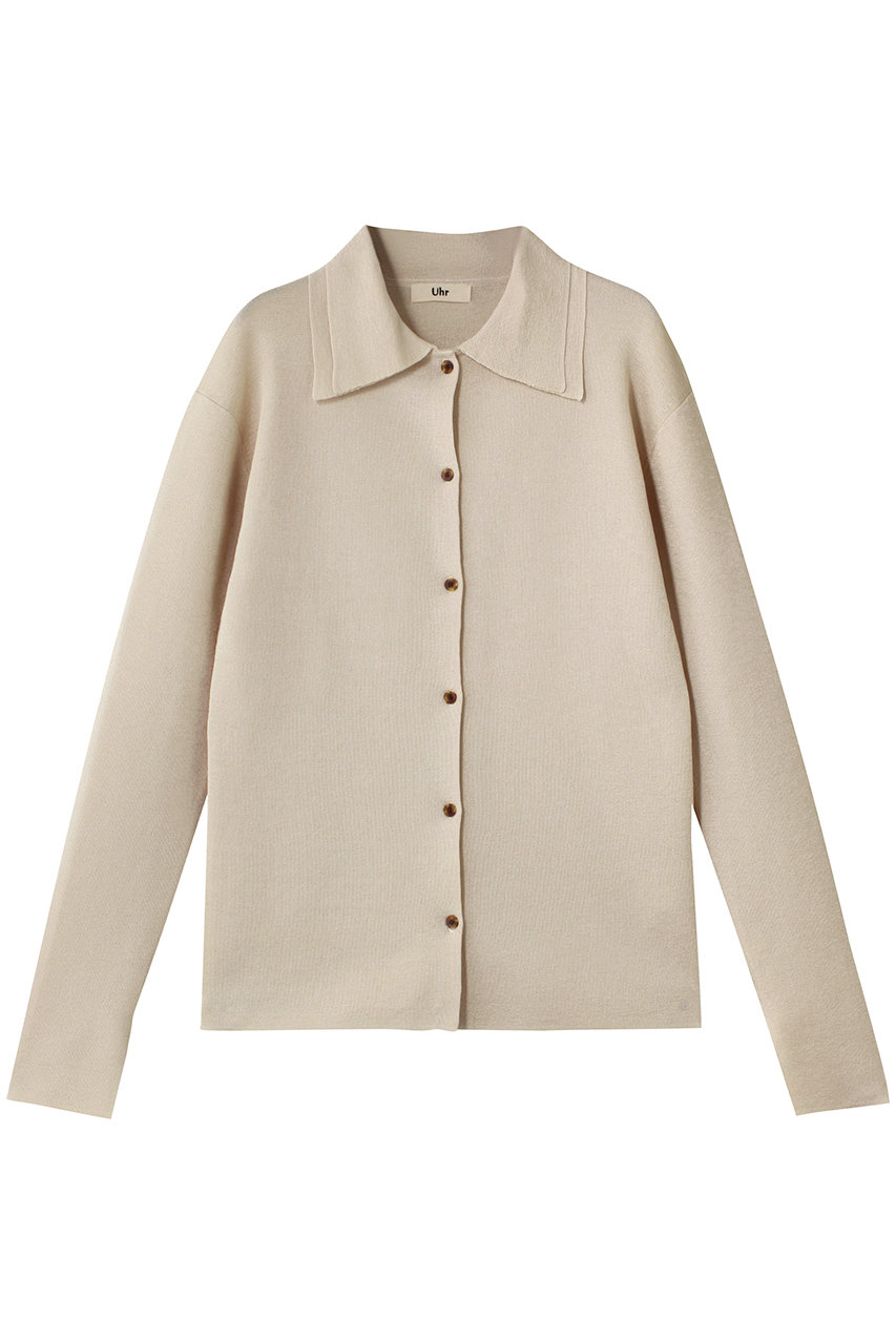 ウーア/Uhrのニットポロカーディガン(オフホワイト/25AWUhr-KT480)