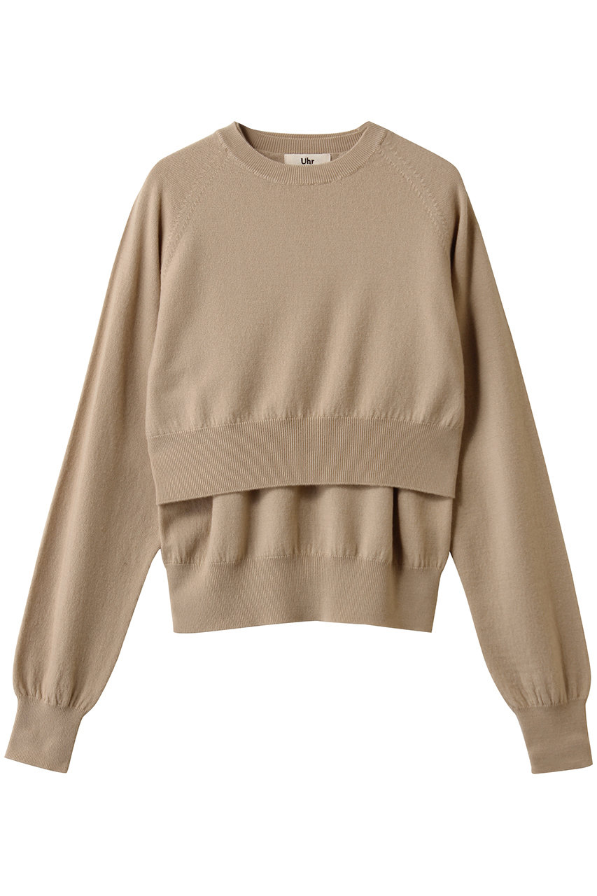 ウーア/Uhrのベスト&プルオーバーコンビニット(ベージュ/25AWUhr-KT481)