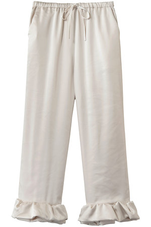 ウーア/Uhrのサテン ラッフル ヘム パンツ(110600/110601)